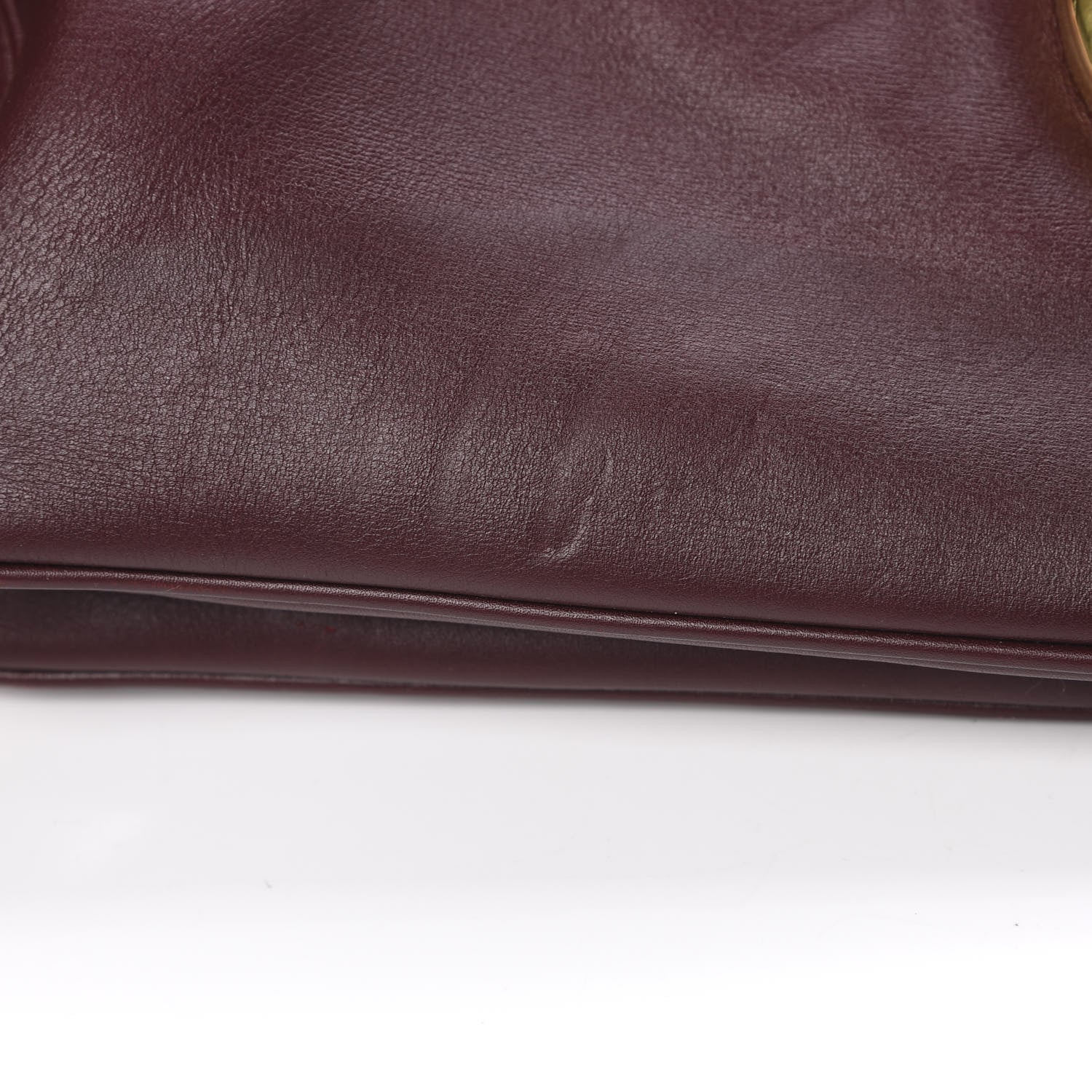 Gucci Vitello Palmellato Lux Large Arli Top Handle Bag Vintage Bordeaux 15 of 23
