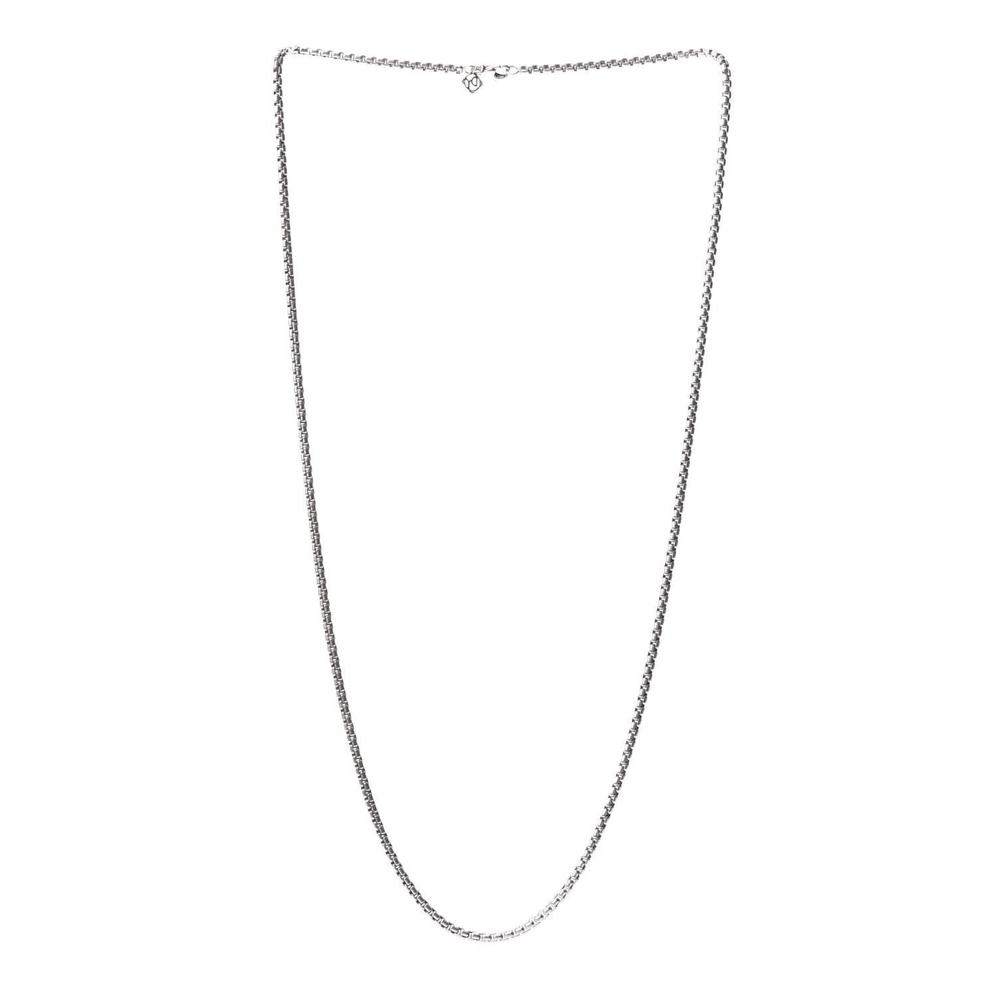 Sterling Silver 14K Yellow Gold 3.6mm Box Chain Necklace 32"