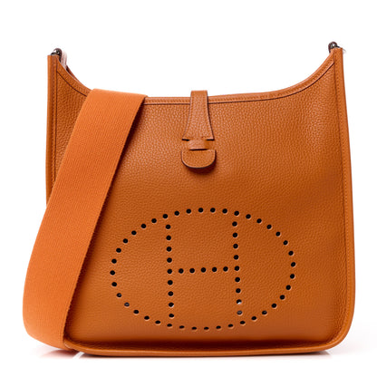 Hermes Taurillon Clemence Evelyne II PM Potiron 1 of 10