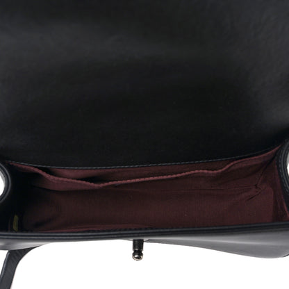 Chanel Calfskin Woven Medium Boy Flap Black White 5 of 14