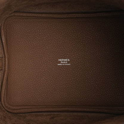 Hermes Taurillon Maurice Picotin Lock 18 PM Beige De Weimar 5 of 11