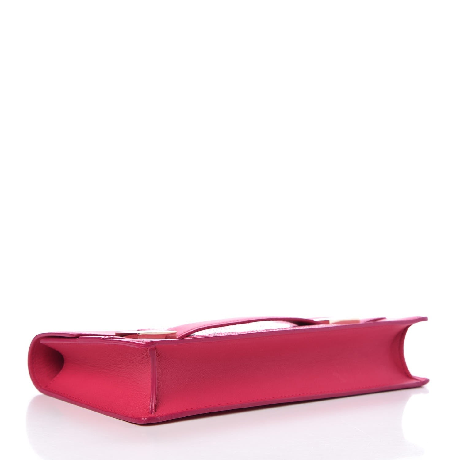 Delvaux Calfskin Galuchat Long Madame Polo Clutch Rose Indien 4 of 8