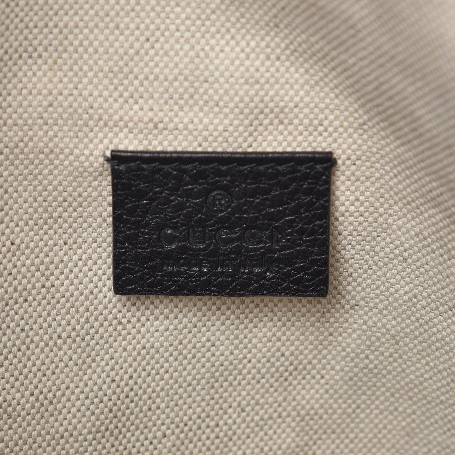 Gucci Grained Calfskin Logo Belt Bag Black 6 of 9