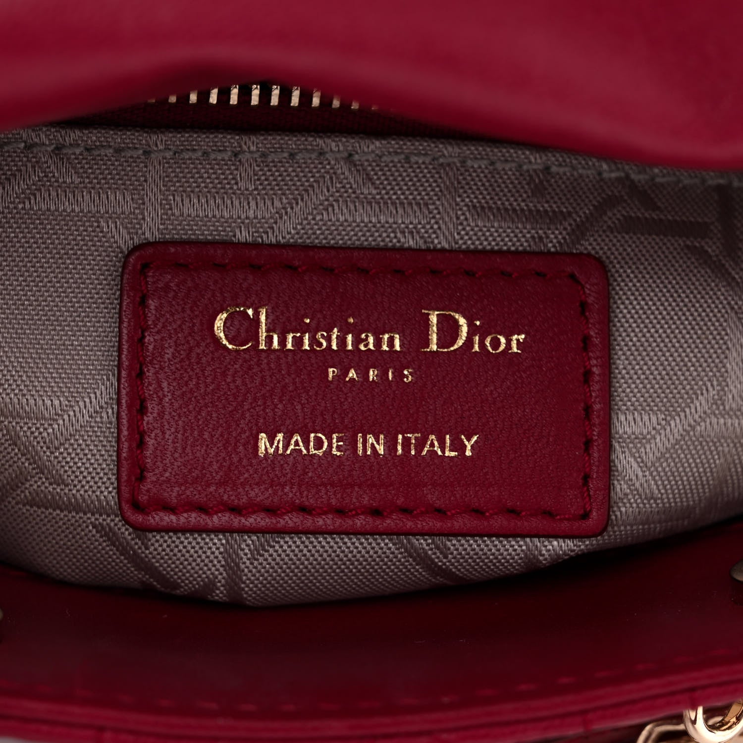 Christian Dior Lambskin Cannage Mini Lady Dior Red 6 of 10