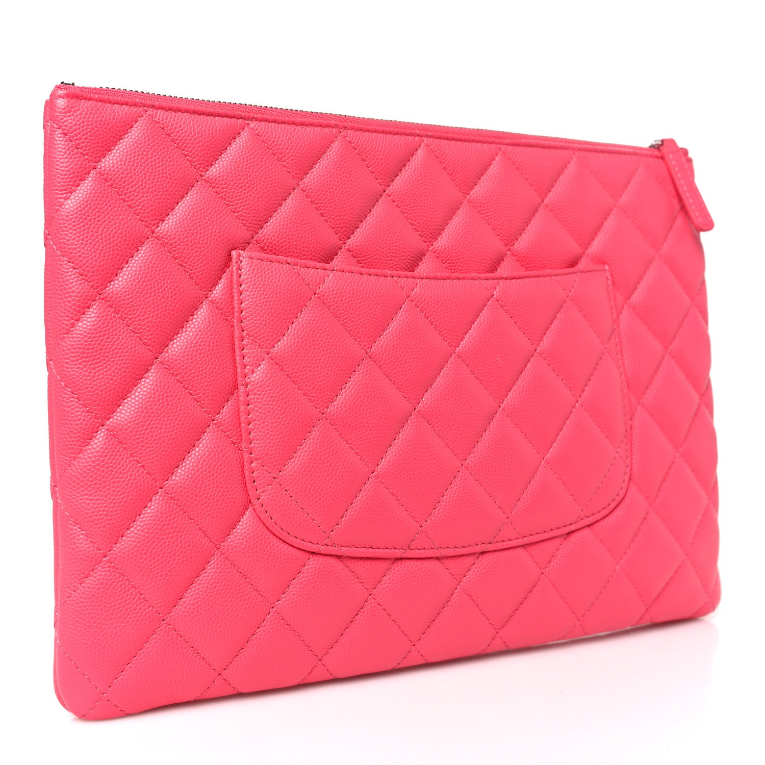 Chanel Caviar Quilted Medium Cosmetic Case Pink 3 of 9