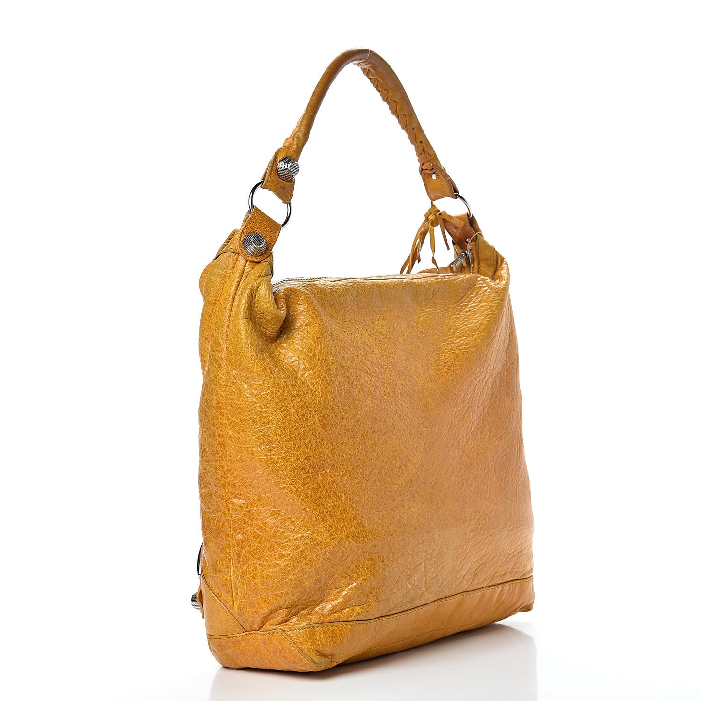 Agneau Giant 12 Silver Hardware Day Hobo Moutarde