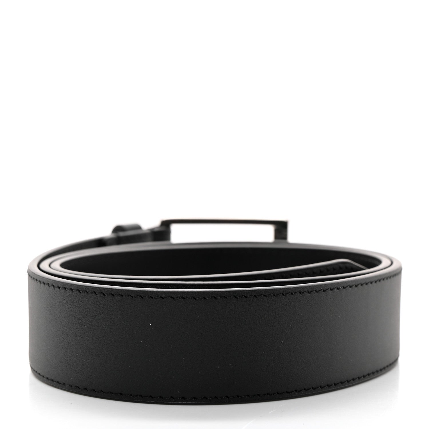 Louis Vuitton Calfskin 35mm Pont Neuf Belt 90 36 Black 2 of 5