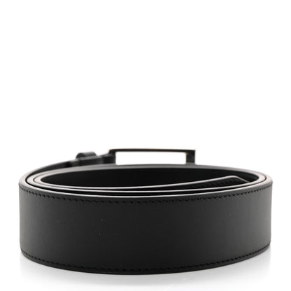 Louis Vuitton Calfskin 35mm Pont Neuf Belt 90 36 Black 2 of 5