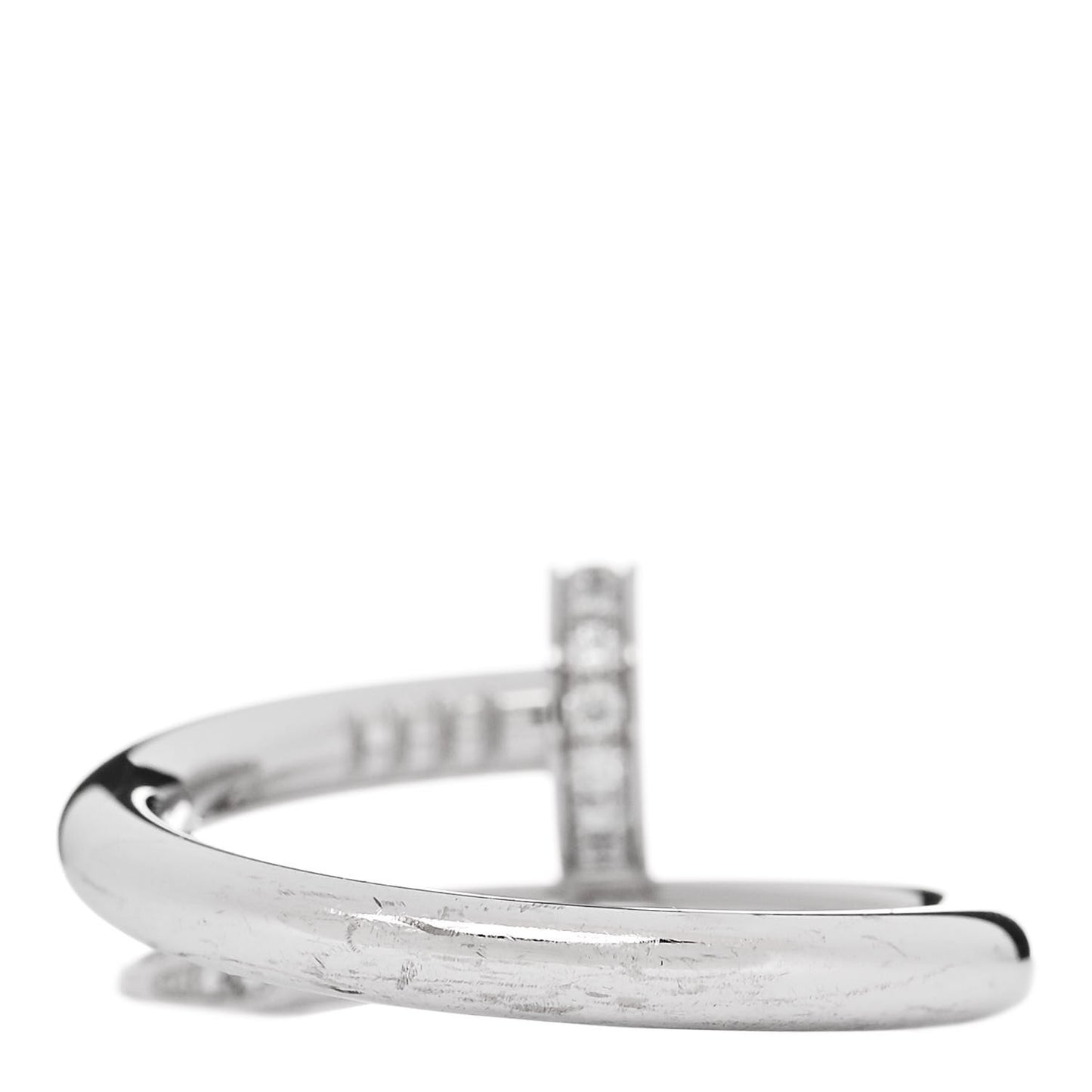 18K White Gold Diamond Juste Un Clou Ring 53 6.25