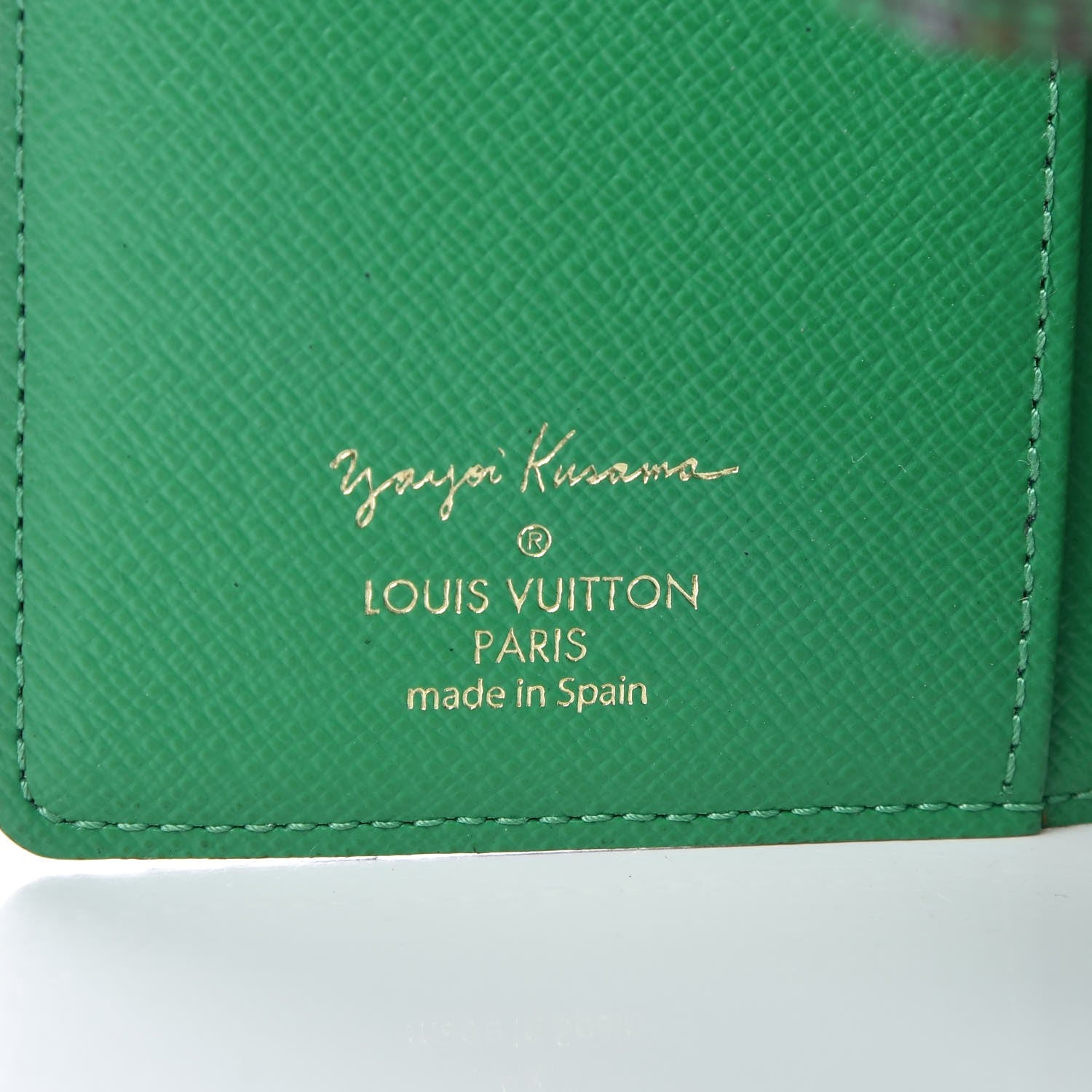 Louis Vuitton Monogram Kusama Town Small Ring Agenda Green 7 of 8