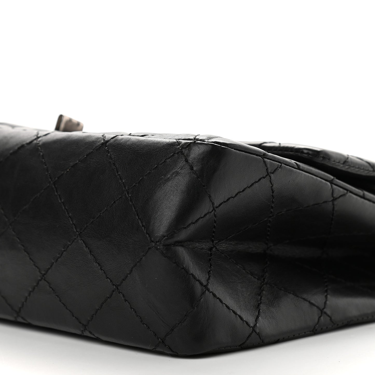 Aged Calfskin Quilted 2.55 Reissue 226 Flap Black