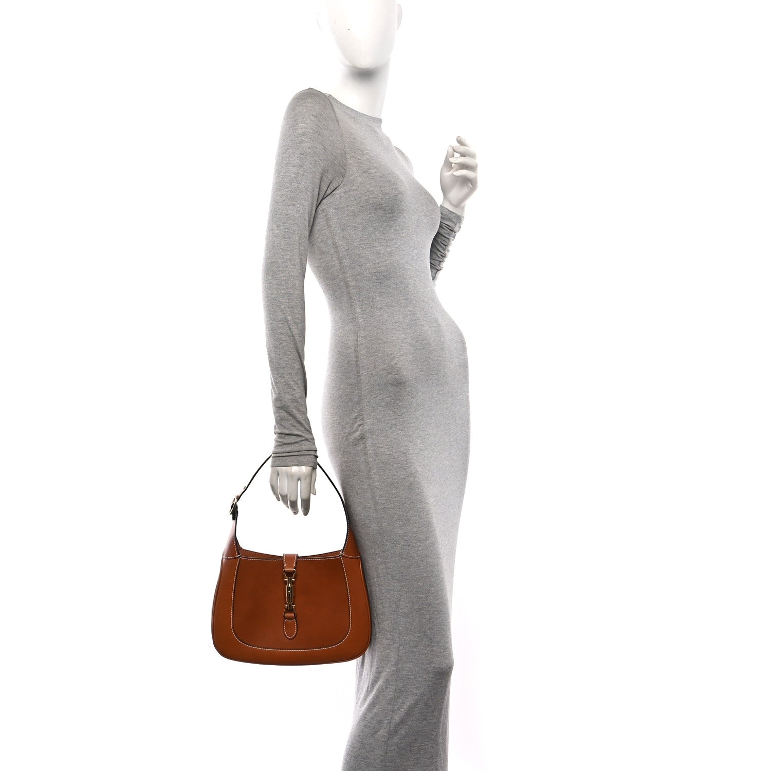 Gucci Calfskin Small Jackie 1961 Hobo Harness Brown 2 of 10