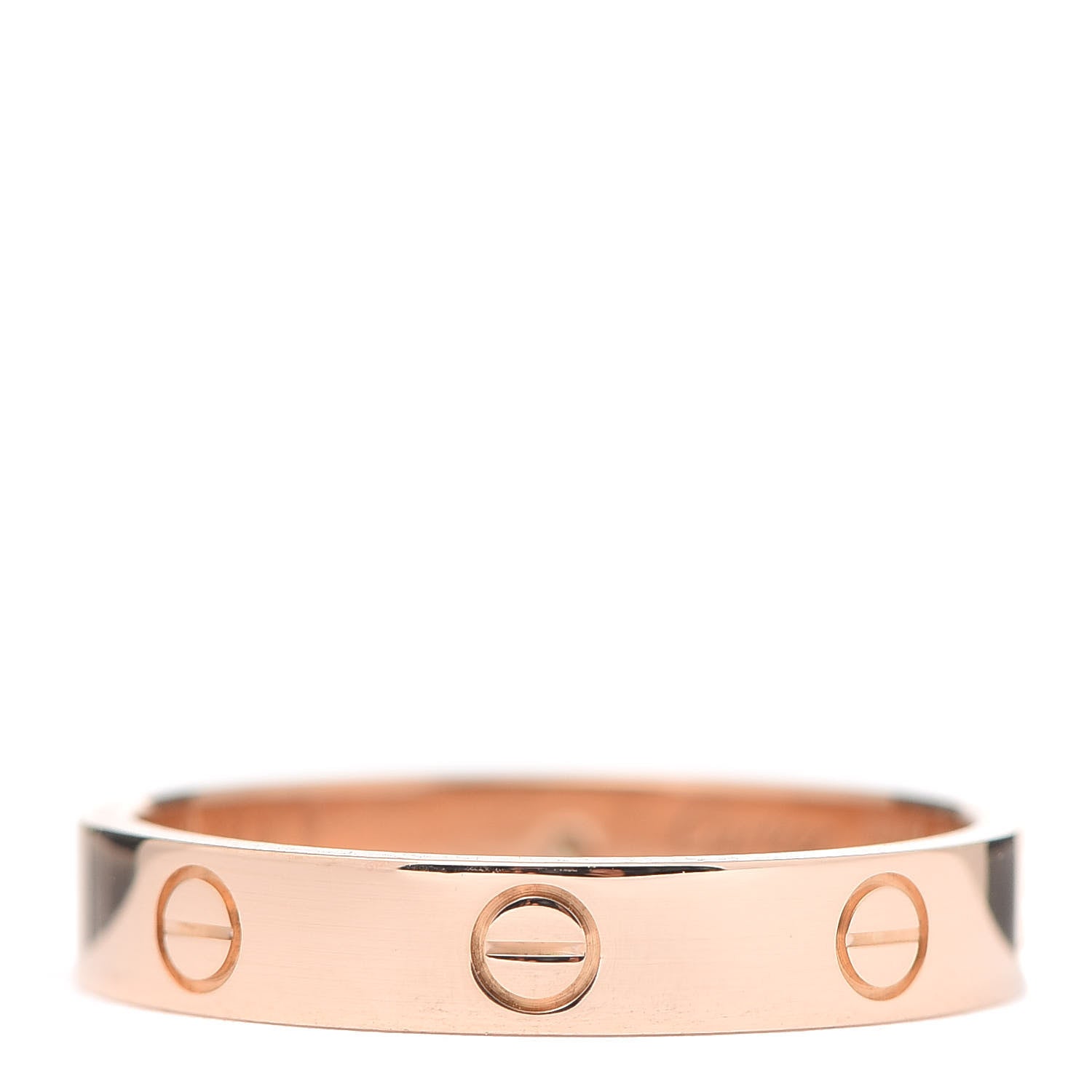 Cartier 18K Pink Gold Diamond 4mm LOVE Wedding Band Ring 60 9.25 3 of 5