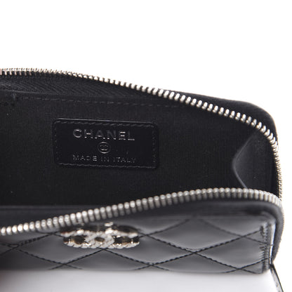 Chanel Patent Quilted Brilliant Key Holder Case Black 6 of 8