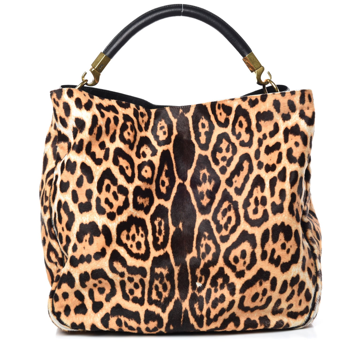 Saint Laurent Calf Hair Leopard Print Large Roady Hobo 4 of 22