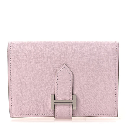 Hermes Chevre Mysore Bearn Card Holder Wallet Mauve Pale 1 of 9