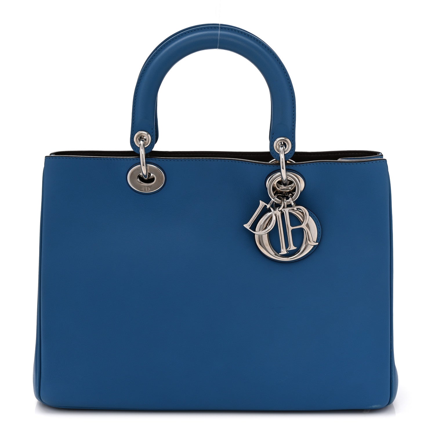 Christian Dior Smooth Calfskin Medium Diorissimo Tote Blue 1 of 13