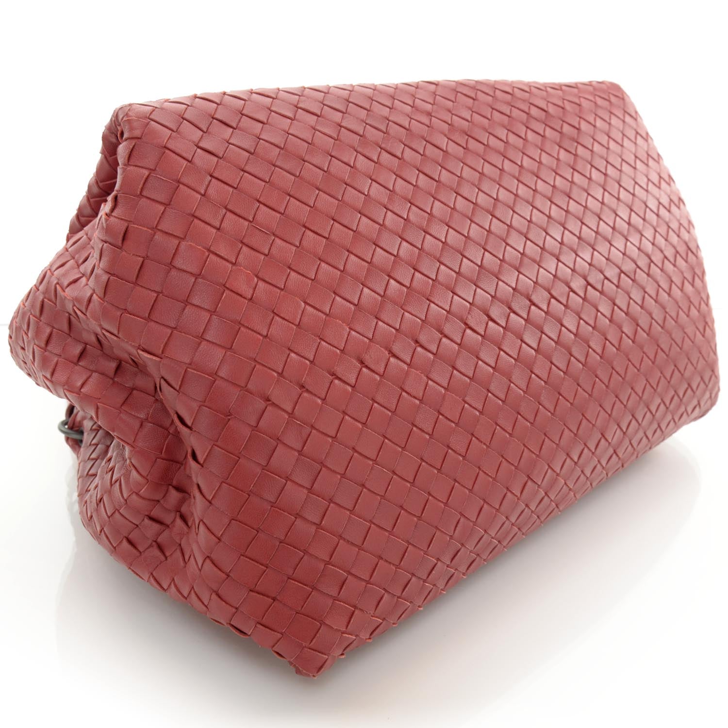 Bottega Veneta Nappa Intrecciato Parachute Bag Red 4 of 7