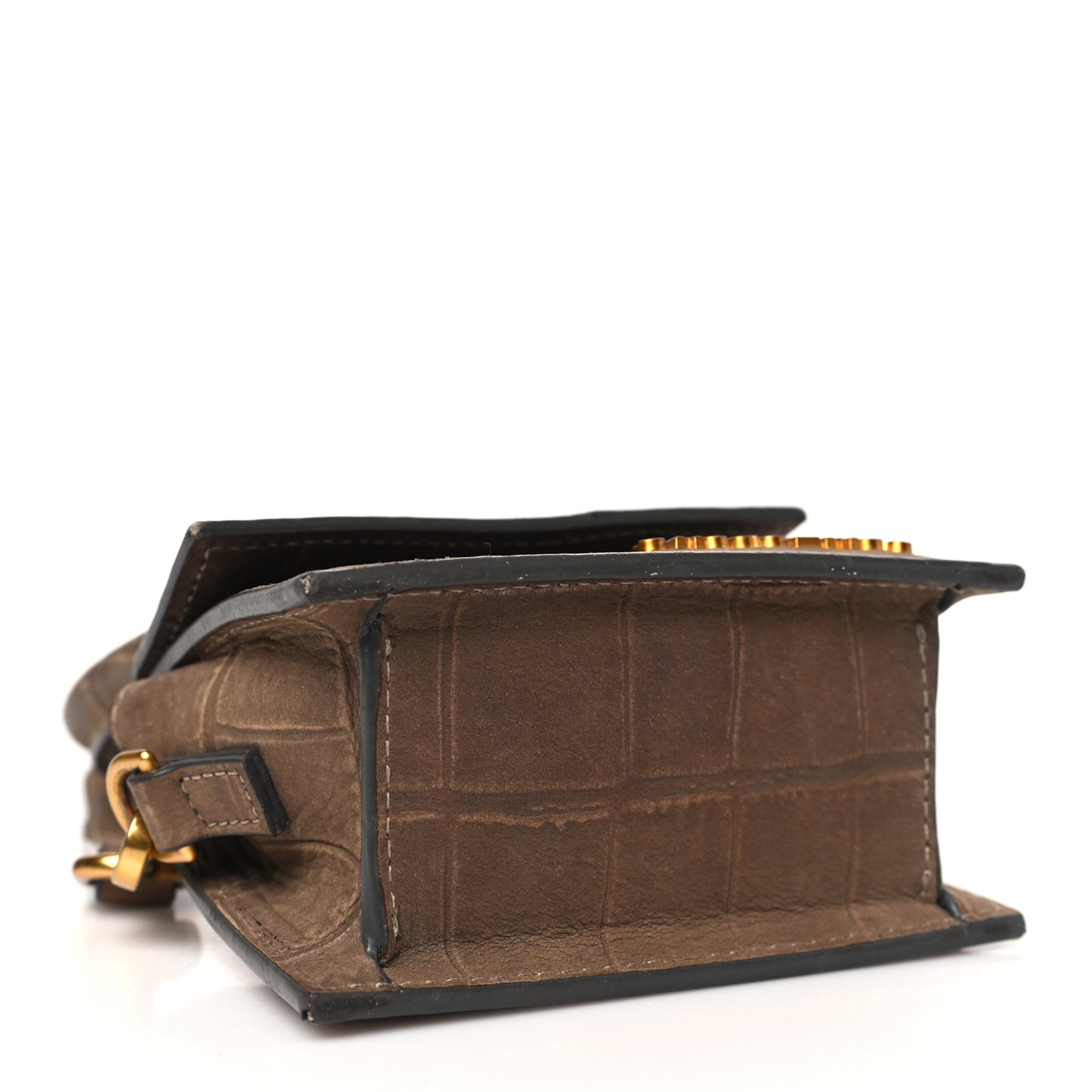 Suede Crocodile Embossed Le Chiquito Brown