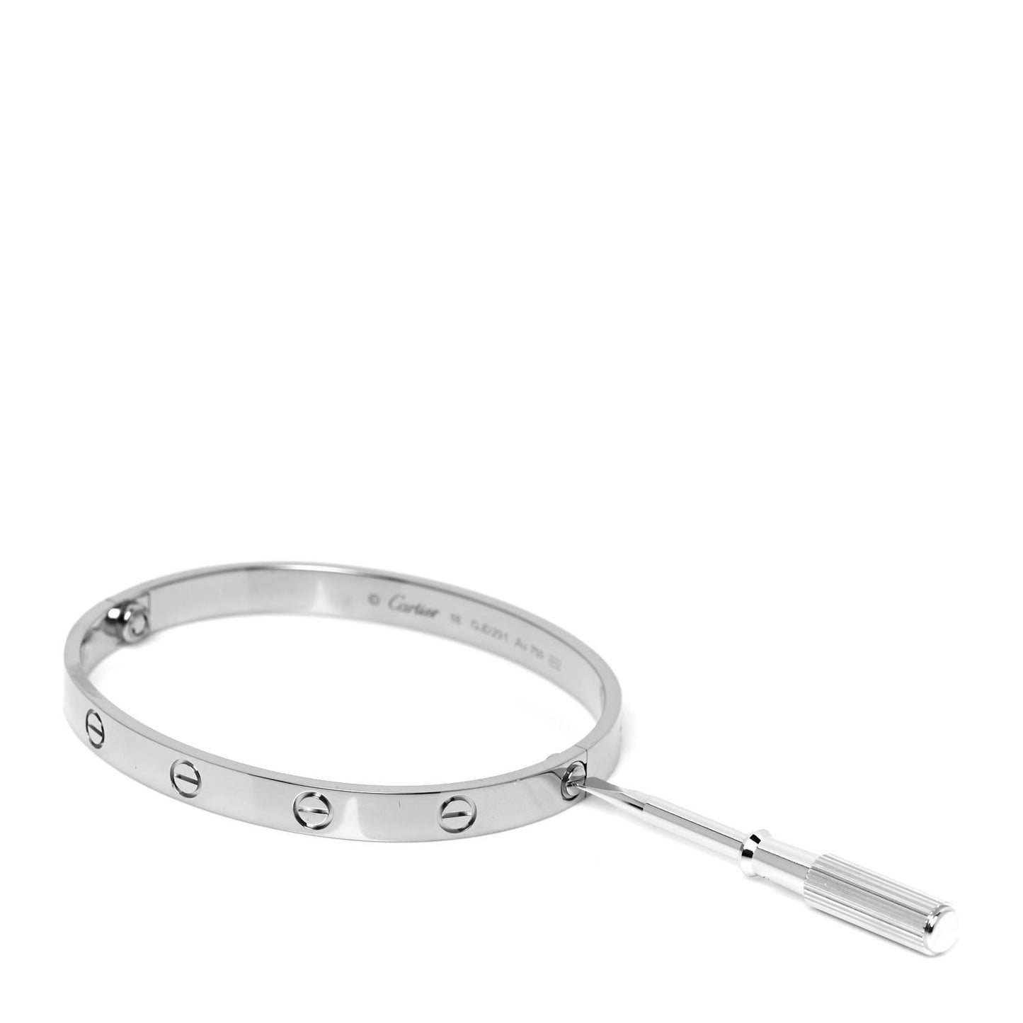 18K White Gold LOVE Bracelet 18