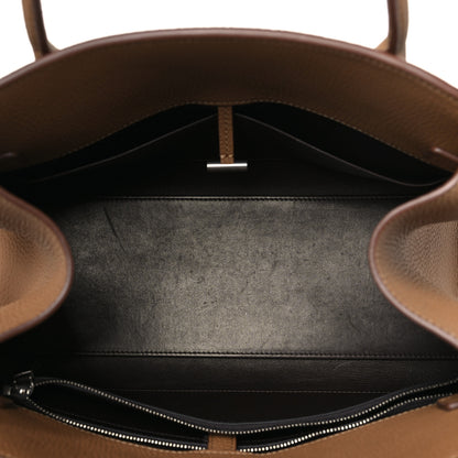 The Row Grained Calfskin Margaux Shoulder 12 Sandpit 5 of 9