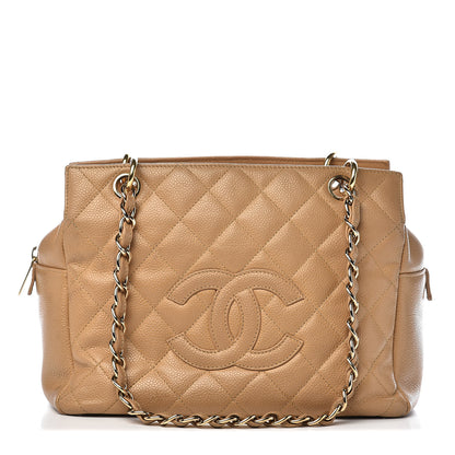 Chanel Caviar Quilted Petit Timeless Tote PTT Beige 1 of 17