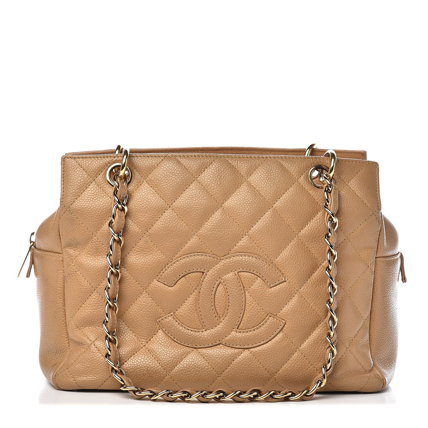 Caviar Quilted Petit Timeless Tote PTT Beige