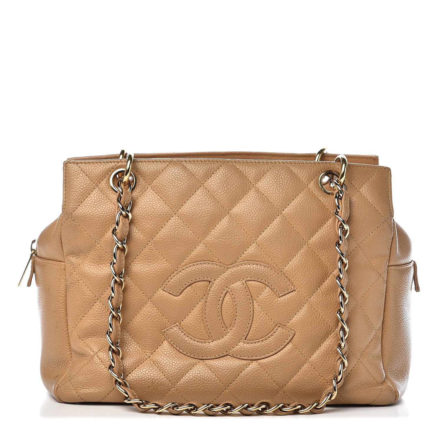 Chanel Caviar Quilted Petit Timeless Tote PTT Beige 1 of 17