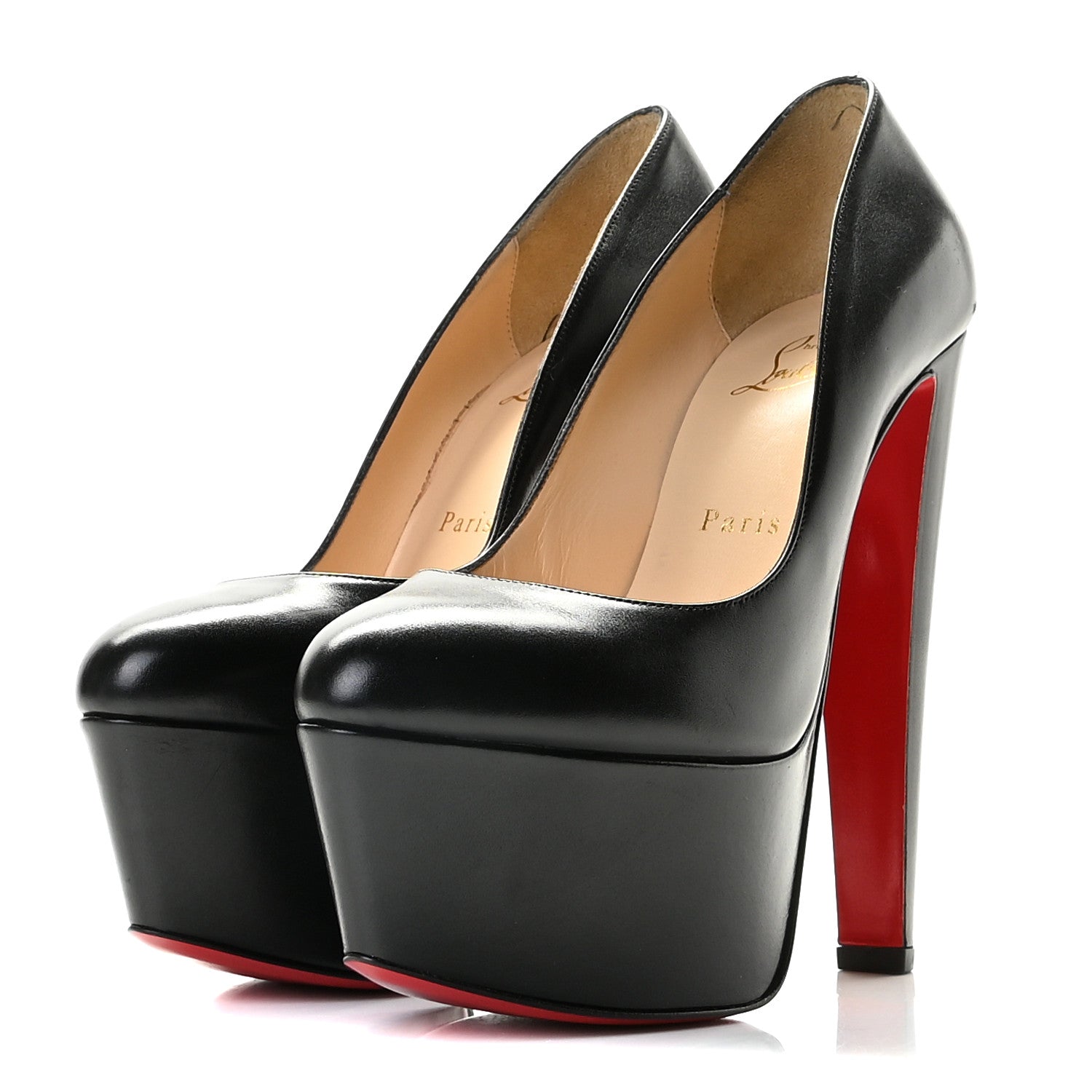 Christian Louboutin Shiny Calfskin Alta Vicky 160 Pumps 38 Black 5 of 13