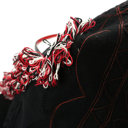 Christian Louboutin Cotton Embroidered Portugaba Black 7 of 11