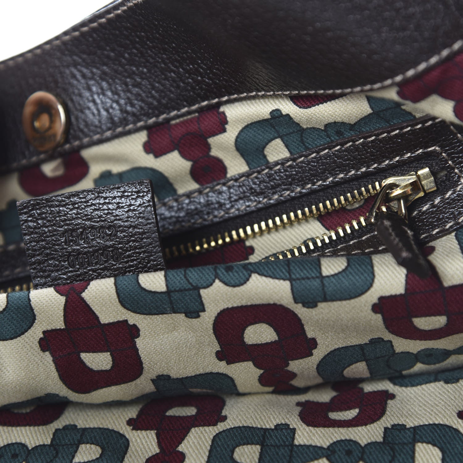 Gucci Monogram Suede Medium Charmy Shoulder Bag Dark Brown 9 of 10