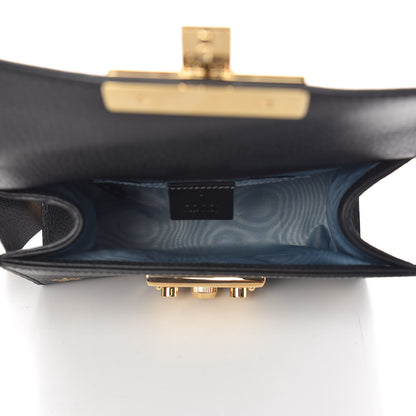 Gucci Grained Calfskin Bee Star Small Padlock Shoulder Bag Black 5 of 11