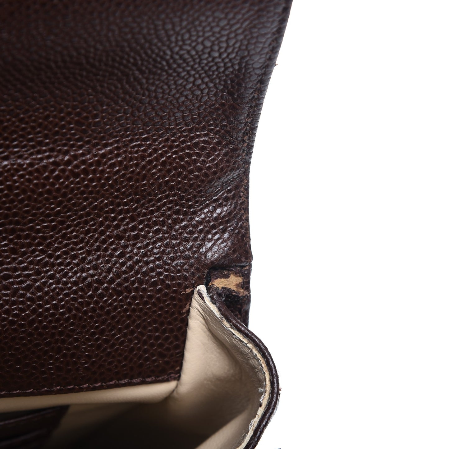 Caviar Briefcase Bag Brown