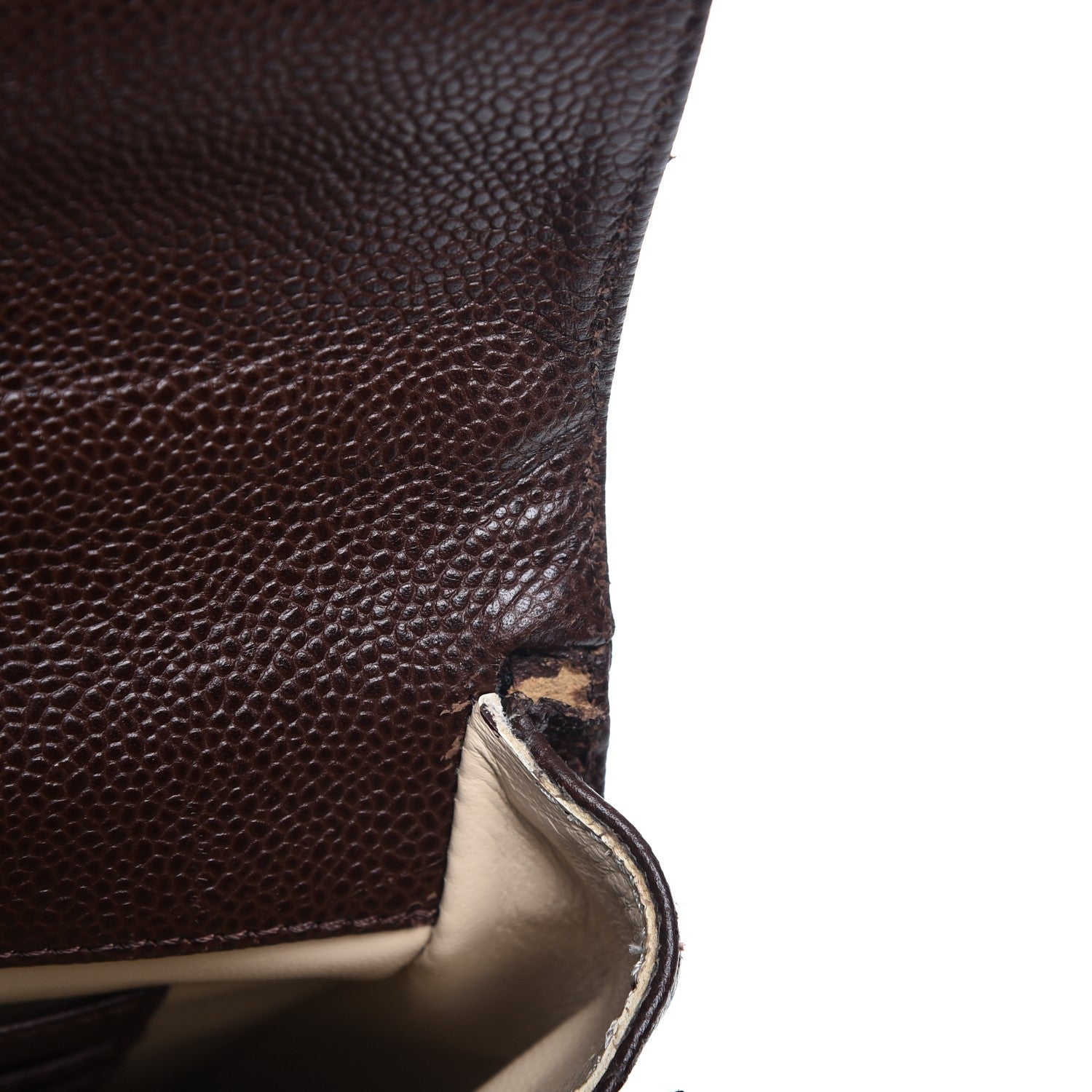 Chanel Caviar Briefcase Bag Brown 10 of 11