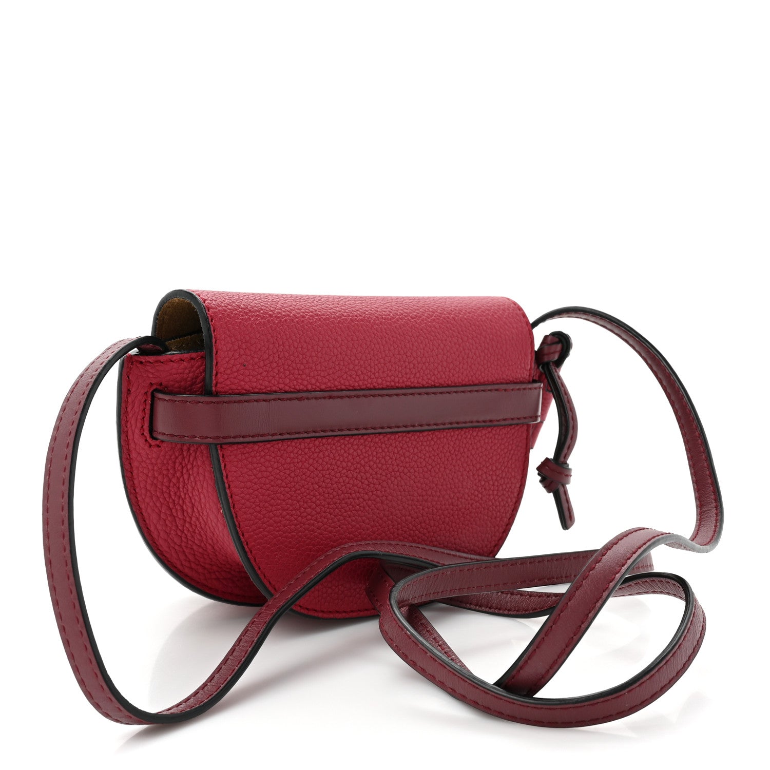 Loewe Grained Calfskin Mini Gate Crossbody Bag Raspberry Wine 3 of 11