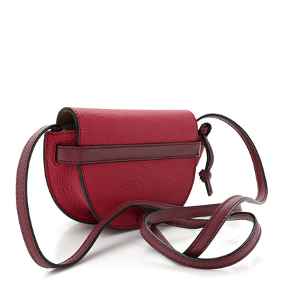 Loewe Grained Calfskin Mini Gate Crossbody Bag Raspberry Wine 3 of 11