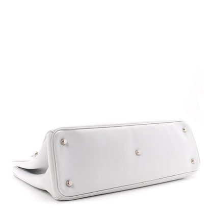 Christian Dior Smooth Calfskin Large Diorissimo Tote White 5 of 12