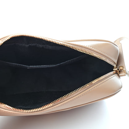 Saint Laurent Calfskin Matelasse Monogram Lou Camera Bag Dark Latte 5 of 8