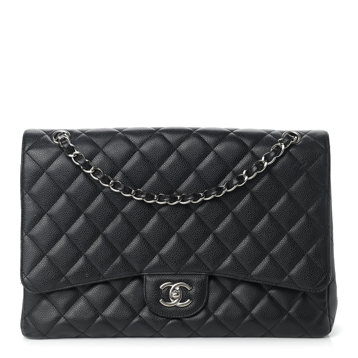 Chanel Caviar Quilted Maxi Single Flap Black 1 of 20