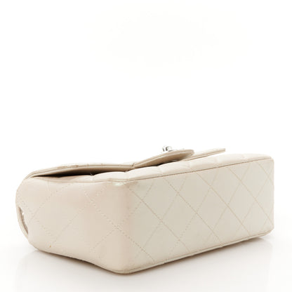 Chanel Iridescent Lambskin Quilted Mini Rectangular Flap Ivory 4 of 11