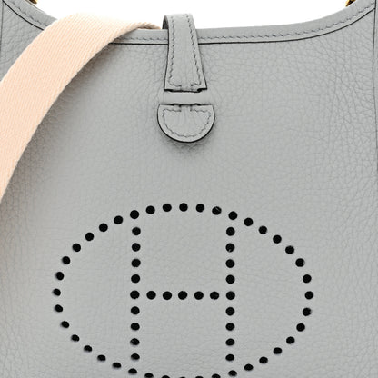 Hermes Taurillon Clemence Amazone Evelyne TPM Bleu Pale Nata 8 of 11