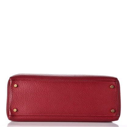 Hermes Taurillon Clemence Retourne Kelly 32 Rouge Garance 8 of 41