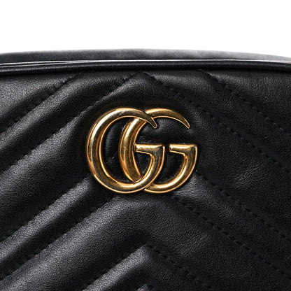Gucci Calfskin Matelasse Mini GG Marmont Chain Shoulder Bag Black 16 of 16