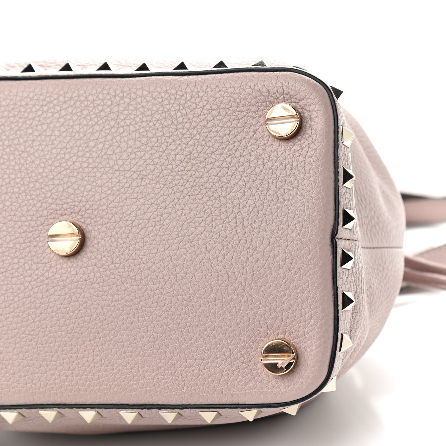 Valentino Garavani Pebbled Calfskin Small Rockstud Bucket Bag Poudre 8 of 8