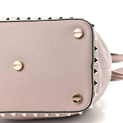 Valentino Garavani Pebbled Calfskin Small Rockstud Bucket Bag Poudre 8 of 8