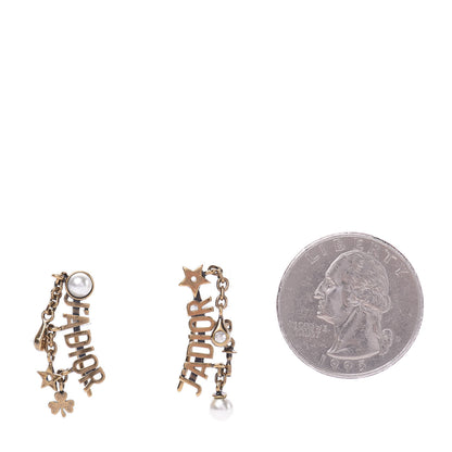 Christian Dior Metal Pearl J'Adior Earrings Aged Gold 2 of 5