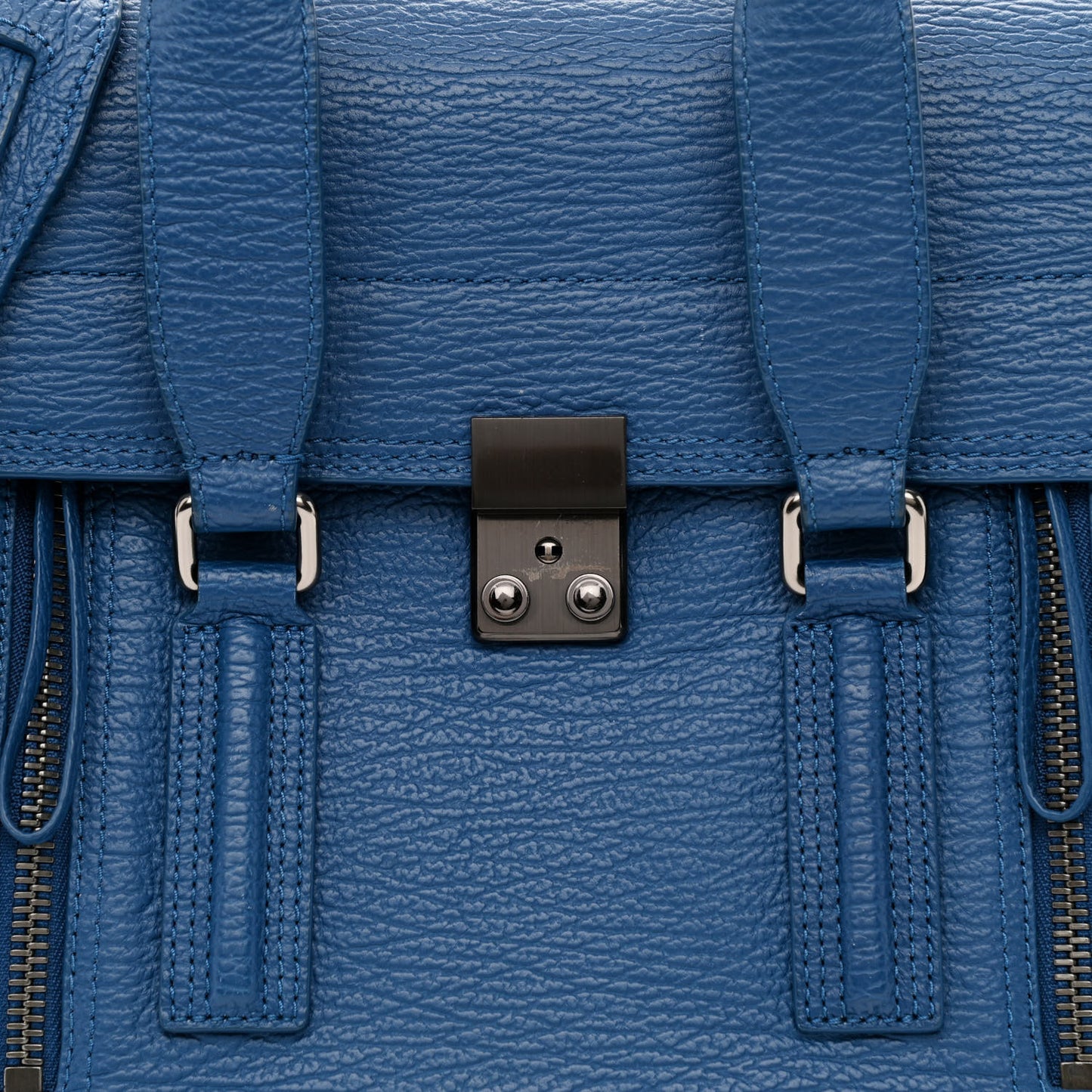 Textured Calfskin Medium Pashli Satchel Cobalt