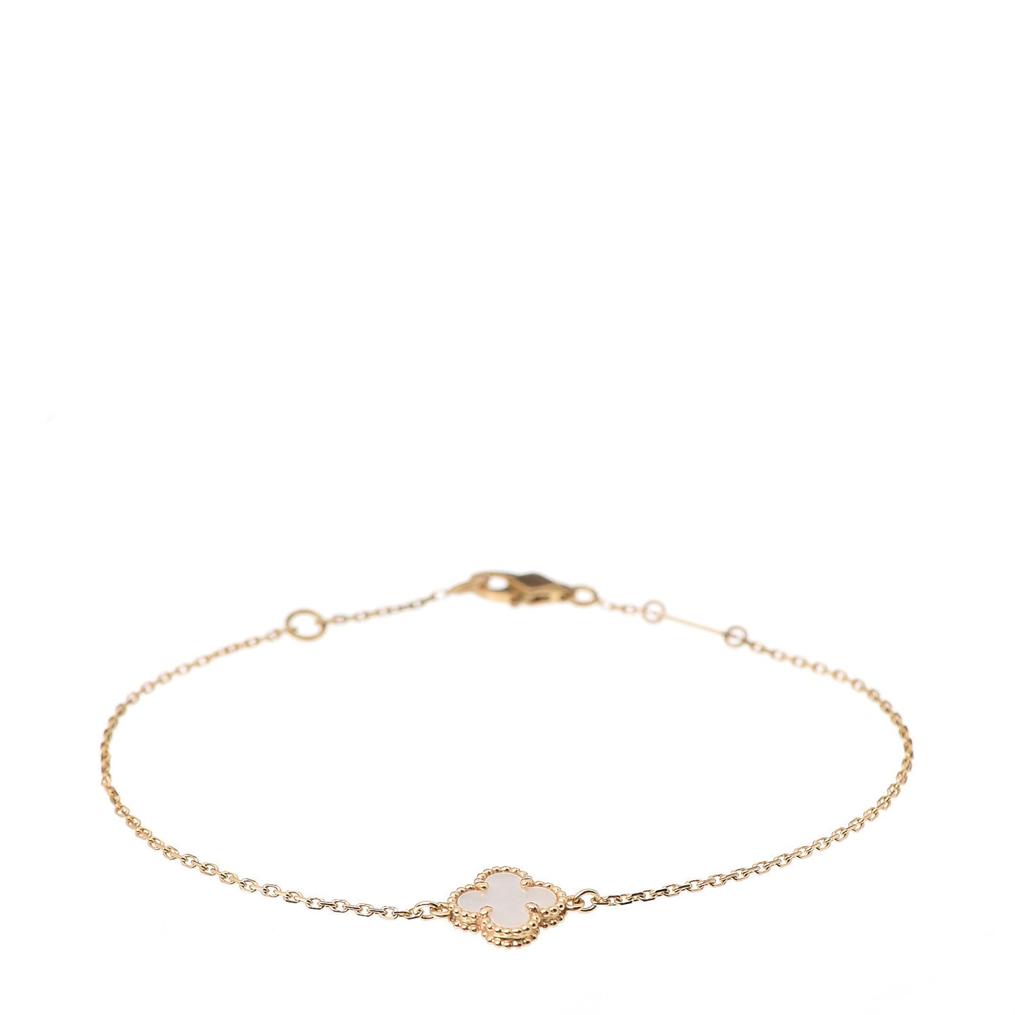 18K Yellow Gold Mother of Pearl Sweet Alhambra Bracelet