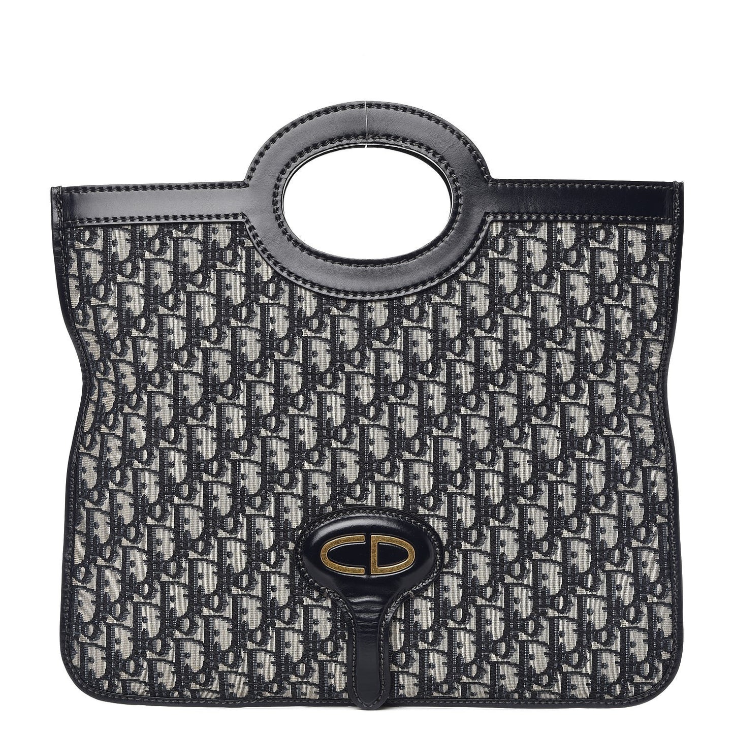 Oblique Fold Over Clutch Blue