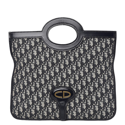 Christian Dior Oblique Fold Over Clutch Blue 3 of 8